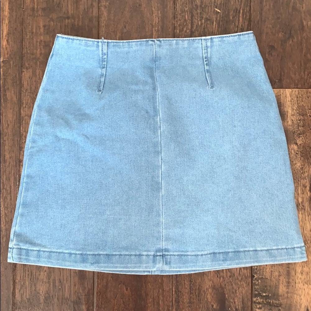 Denim High Waisted Skirt